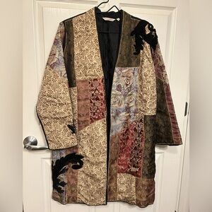 Soft Surroundings Multicolor brocade Patchwork Coat